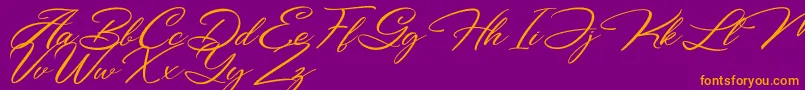 Bigtime Font – Orange Fonts on Purple Background