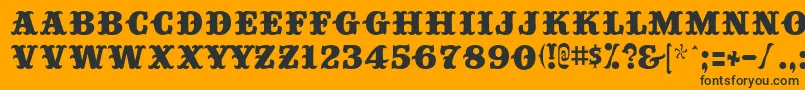 BIGTOP   Font – Black Fonts on Orange Background