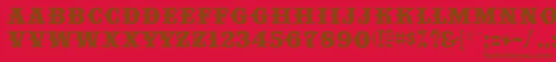 BIGTOP   Font – Brown Fonts on Red Background