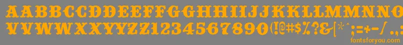 BIGTOP   Font – Orange Fonts on Gray Background