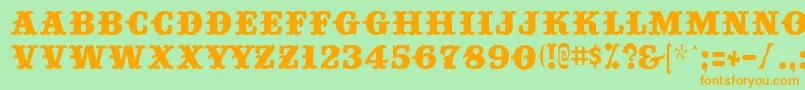 BIGTOP   Font – Orange Fonts on Green Background