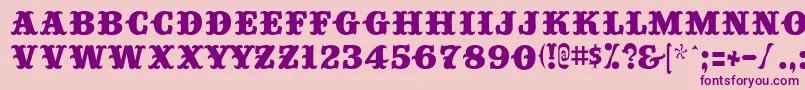 BIGTOP   Font – Purple Fonts on Pink Background