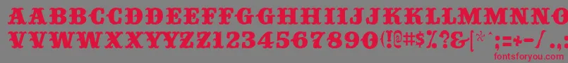 BIGTOP   Font – Red Fonts on Gray Background