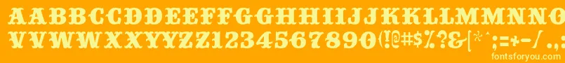 BIGTOP   Font – Yellow Fonts on Orange Background