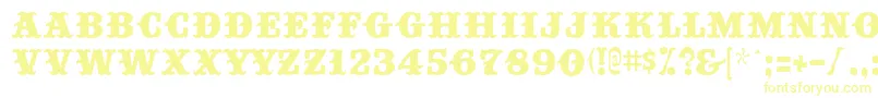 BIGTOP   Font – Yellow Fonts on White Background