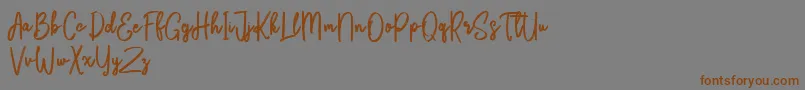 Шрифт Bikarosta Script – коричневые шрифты на сером фоне