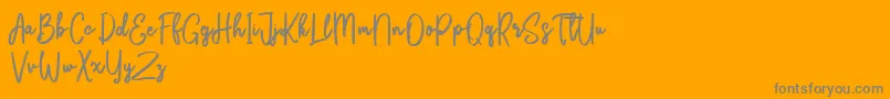 Police Bikarosta Script – polices grises sur fond orange