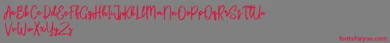 fuente Bikarosta Script – Fuentes Rojas Sobre Fondo Gris