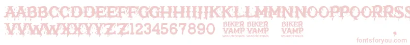 Biker Vamp Font – Pink Fonts on White Background