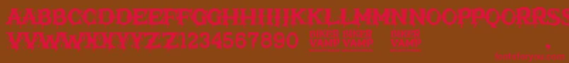 Biker Vamp Font – Red Fonts on Brown Background