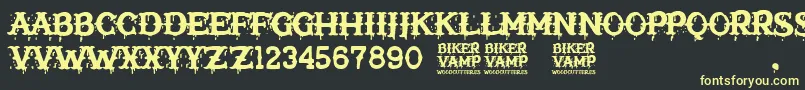 Biker Vamp Font – Yellow Fonts on Black Background