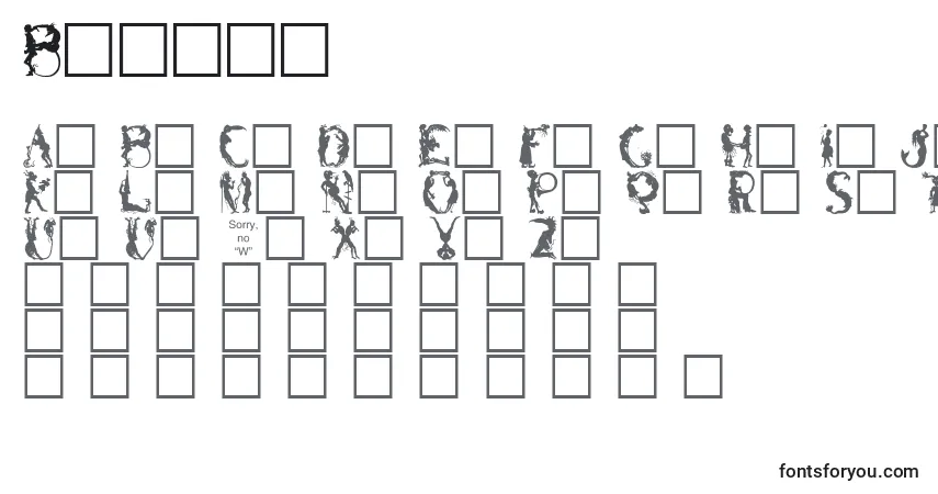 Bikids-fontti – aakkoset, numerot, erikoismerkit