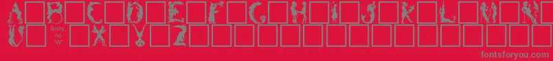 Bikids Font – Gray Fonts on Red Background