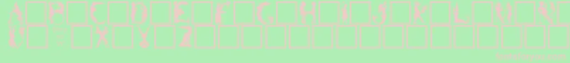 Bikids Font – Pink Fonts on Green Background