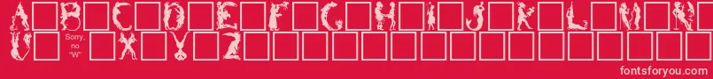 Bikids Font – Pink Fonts on Red Background