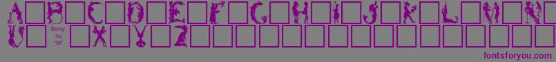 Bikids Font – Purple Fonts on Gray Background