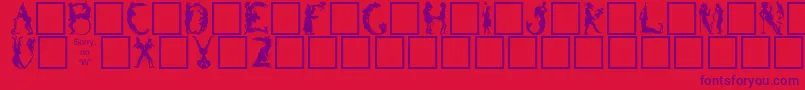 Bikids Font – Purple Fonts on Red Background