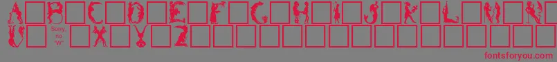 フォントBikids – 赤い文字の灰色の背景