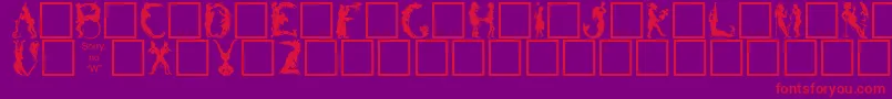 Bikids Font – Red Fonts on Purple Background