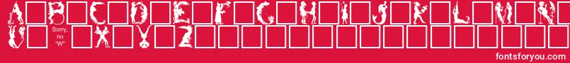 Bikids-Schriftart – Weiße Schriften auf rotem Hintergrund