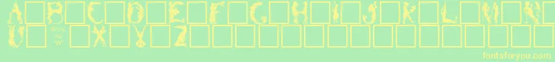 More about Bikids Font Bikids Font – Yellow Fonts on Green Background