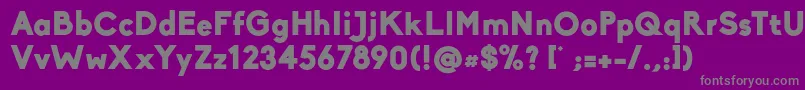 フォントBiko Black – 紫の背景に灰色の文字