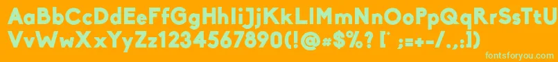 Biko Black Font – Green Fonts on Orange Background