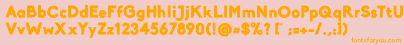 Biko Black Font – Orange Fonts on Pink Background