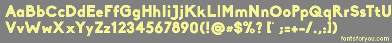 Biko Black Font – Yellow Fonts on Gray Background