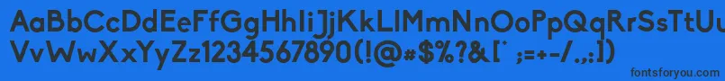 フォントBiko Bold – 黒い文字の青い背景