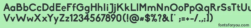 Biko Bold-fontti – mustat fontit vihreällä taustalla