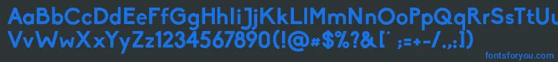 Шрифт Biko Bold – синие шрифты на чёрном фоне