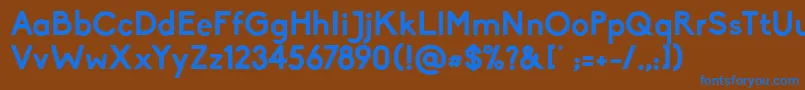 Biko Bold-fontti – siniset fontit ruskealla taustalla