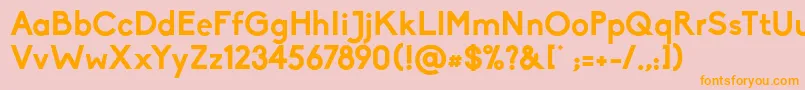 Biko Bold Font – Orange Fonts on Pink Background