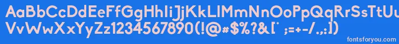 Biko Bold-Schriftart – Rosa Schriften auf blauem Hintergrund