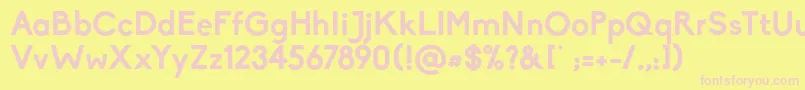 Biko Bold-Schriftart – Rosa Schriften auf gelbem Hintergrund