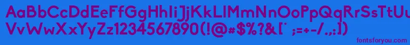 Biko Bold Font – Purple Fonts on Blue Background