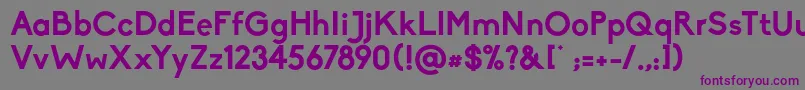フォントBiko Bold – 紫色のフォント、灰色の背景