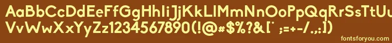 Biko Bold-fontti – keltaiset fontit ruskealla taustalla