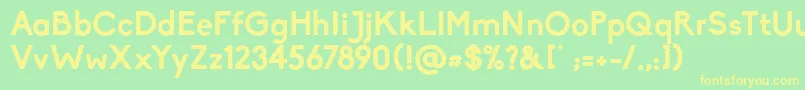 Biko Bold-fontti – keltaiset fontit vihreällä taustalla