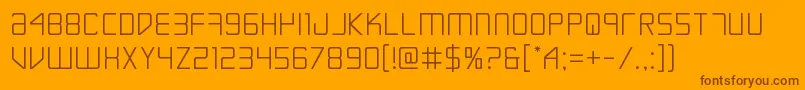 Escapeartist Font – Brown Fonts on Orange Background