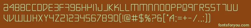 Escapeartist Font – Green Fonts on Brown Background