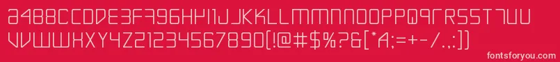 Escapeartist Font – Pink Fonts on Red Background