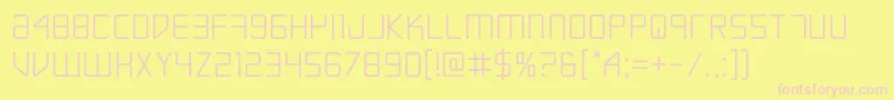 Escapeartist Font – Pink Fonts on Yellow Background