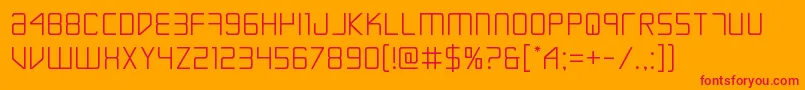 Escapeartist Font – Red Fonts on Orange Background