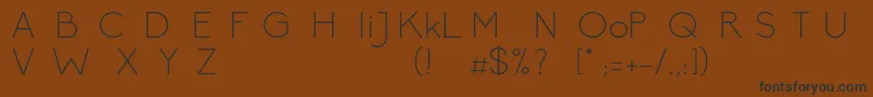Biko Light Restricted Font – Black Fonts on Brown Background