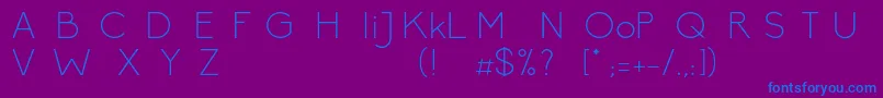 Шрифт Biko Light Restricted – синие шрифты на фиолетовом фоне