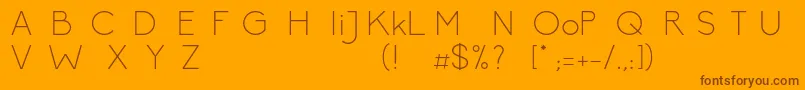 Biko Light Restricted-Schriftart – Braune Schriften auf orangefarbenem Hintergrund