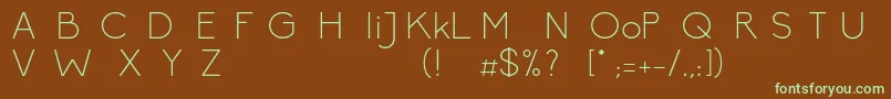 Biko Light Restricted Font – Green Fonts on Brown Background