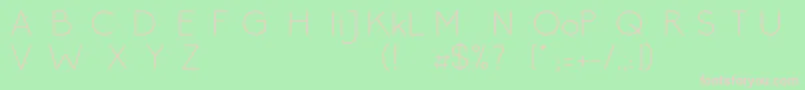Biko Light Restricted Font – Pink Fonts on Green Background